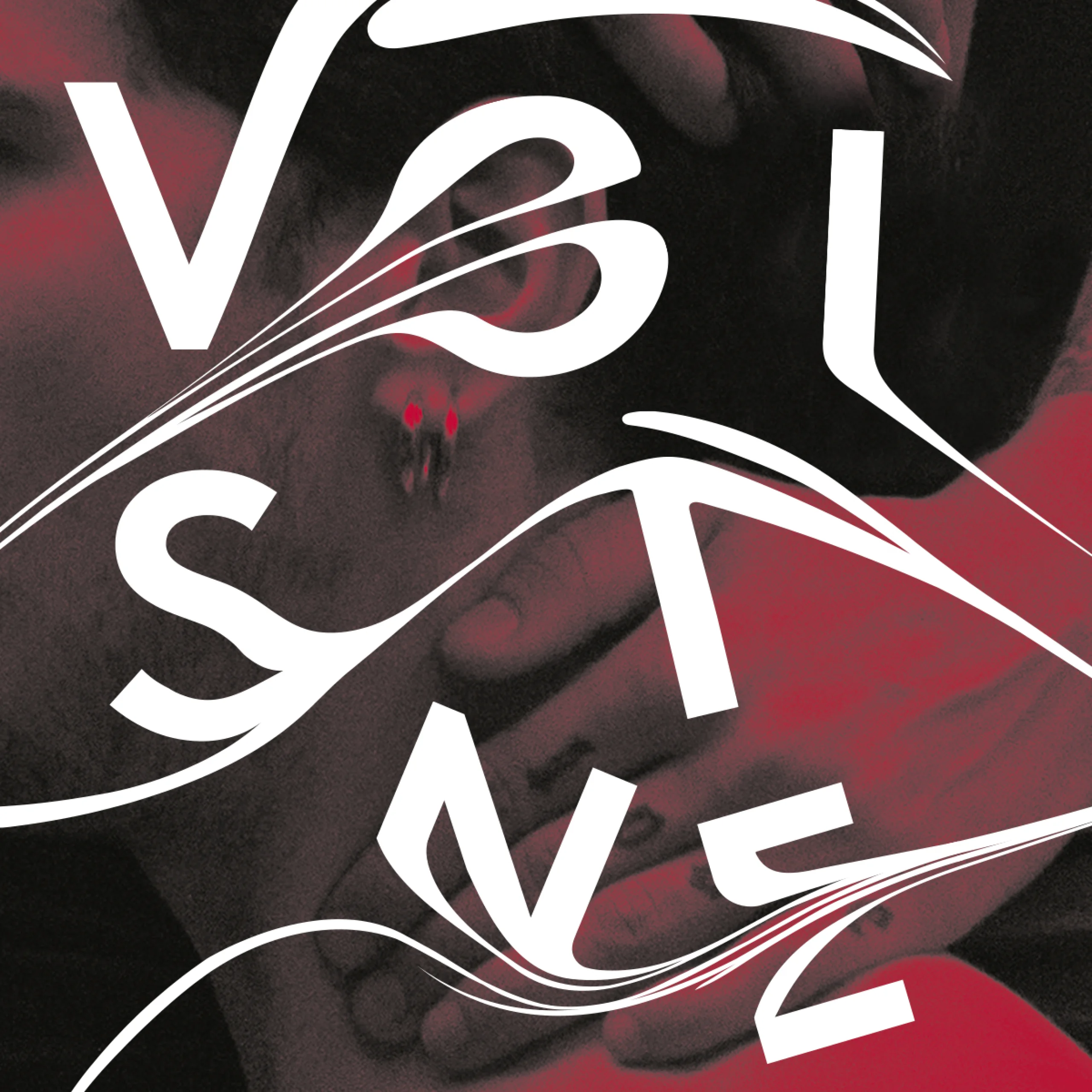 Visuel de saison 2024 - 2025 : des typographies chewing-gum sur une image de fond rouge