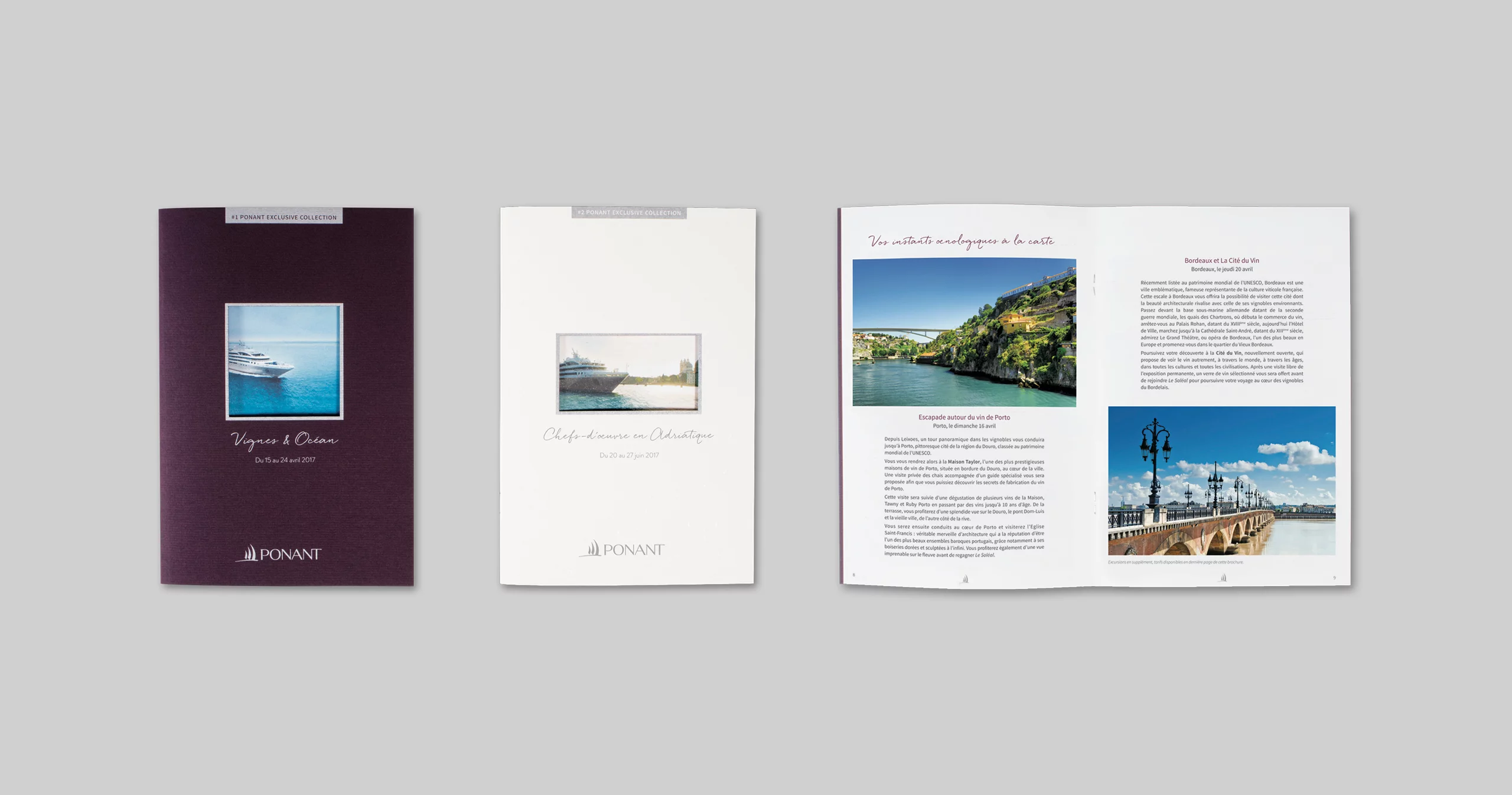 Présentation des brochures pour les croisières d’exception de Ponant