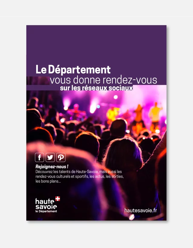 Annonce presse, réalisé dans le même esprit graphique que les autres documents