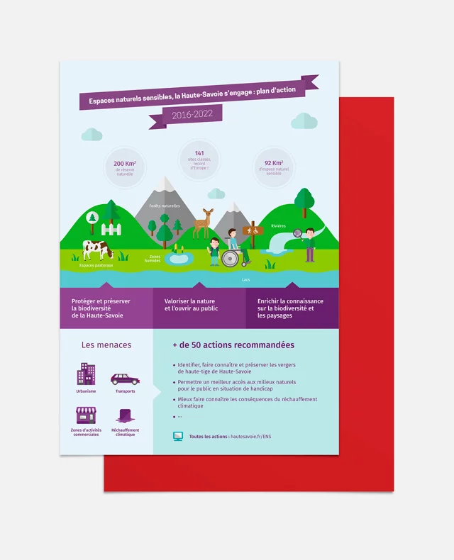 Exemple d'une infographie réalisée, reprenant les couleurs de la charte graphique créé en amont