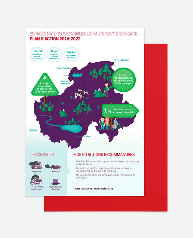 Exemple d'une infographie réalisée, reprenant les couleurs de la charte graphique créé en amont