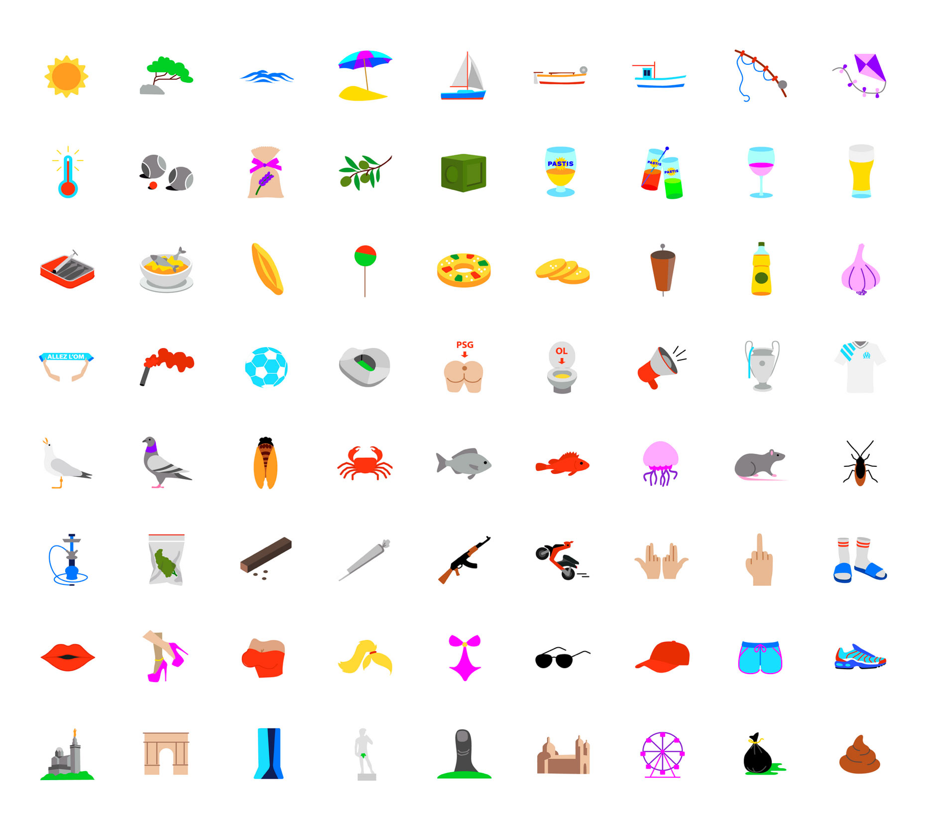 marseillemoji icones