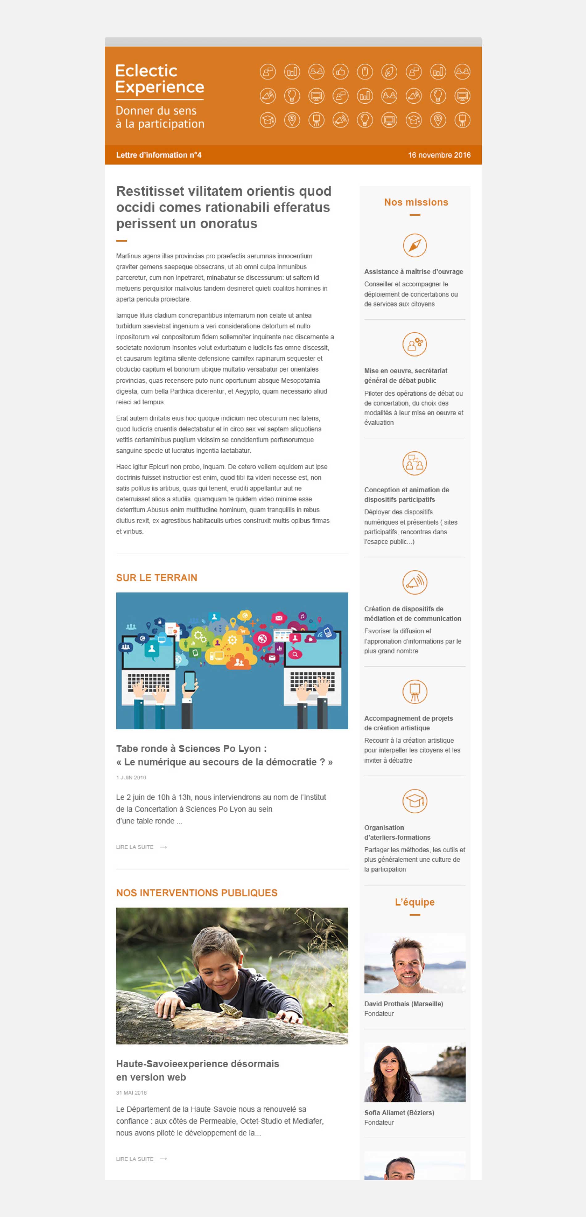 newsletter eclectic