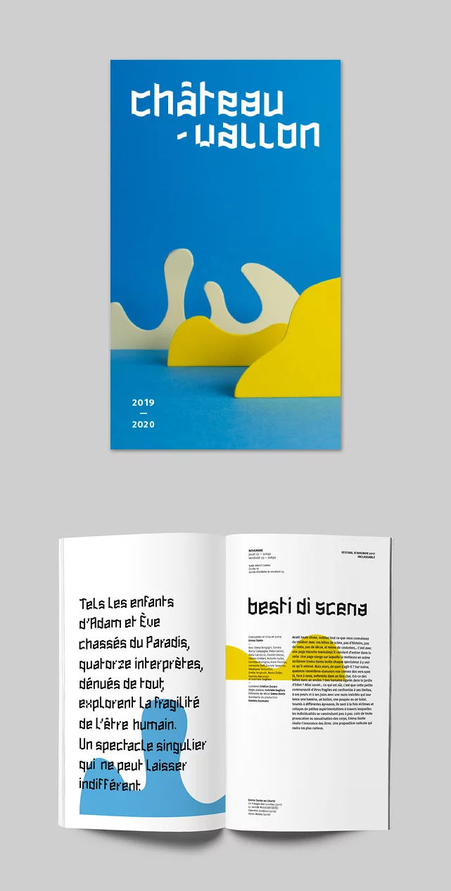 Design de la brochure de la Scène Nationale version Châteauvallon