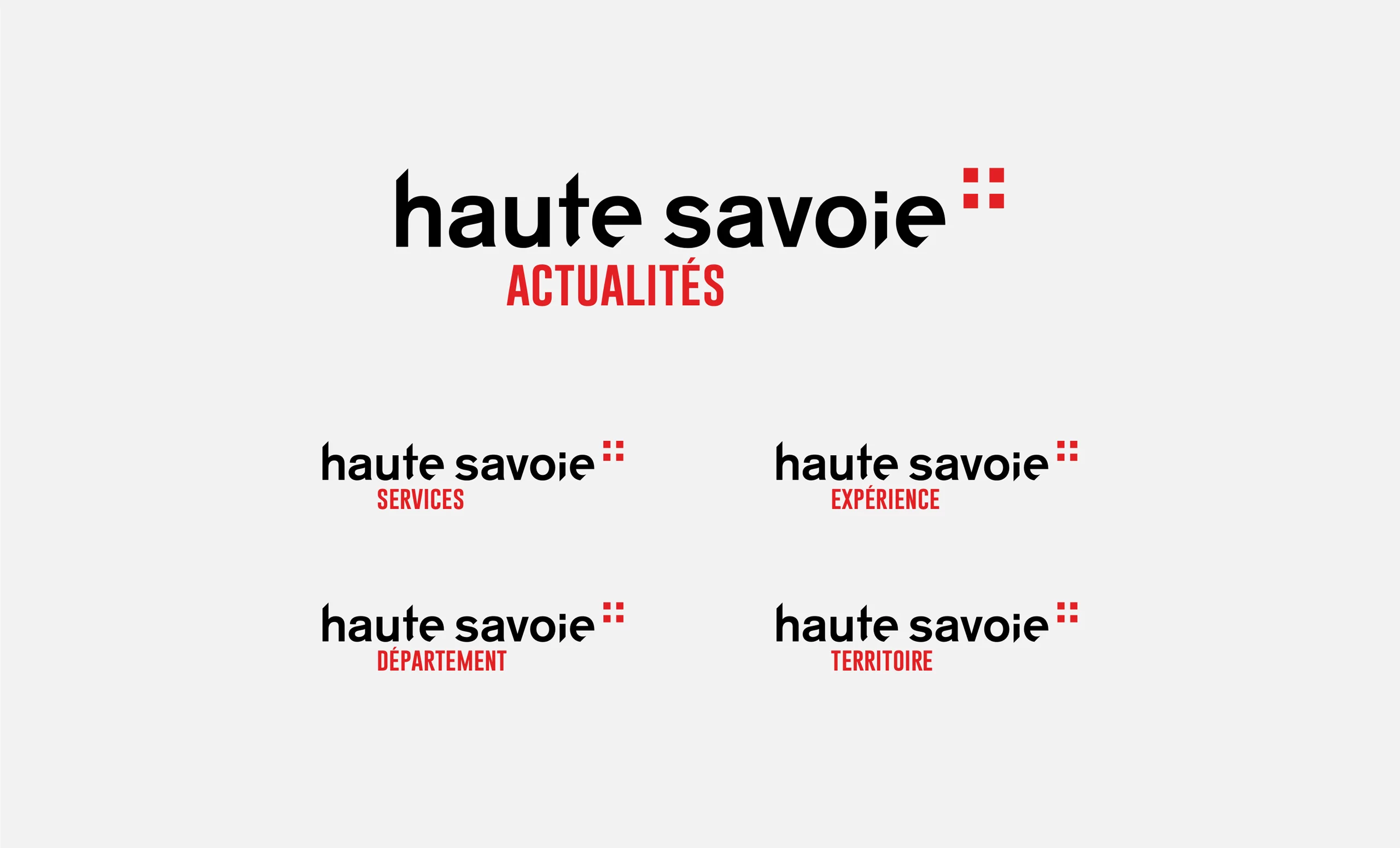 Vue d'ensemble des logos des sites du département de la Haute-Savoie