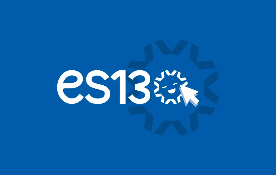 Logo es13 sur fond bleu