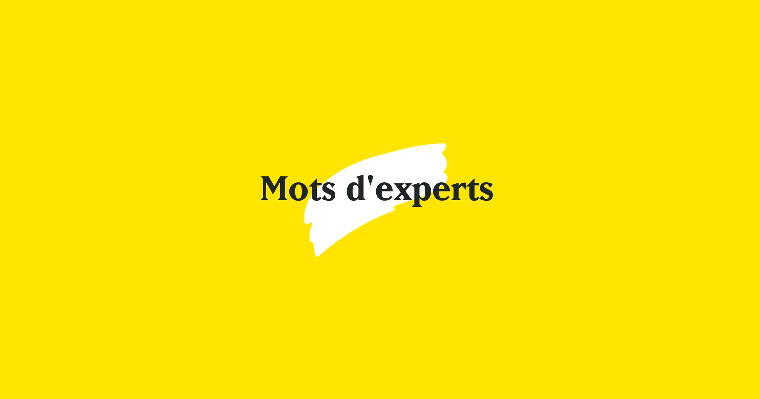 Bloc-marque du blog "Mots d'experts" du groupe Kardham, sur un applat jaune