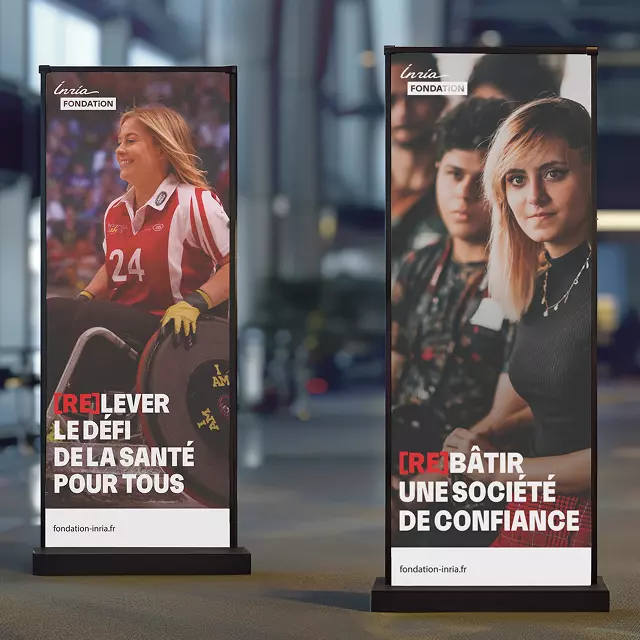 Design des kakémonos pour la Fondation Inria
