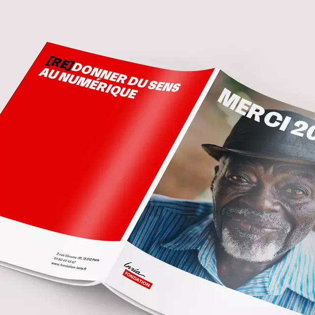 Design du rapport d'activité pour la Fondation Inria