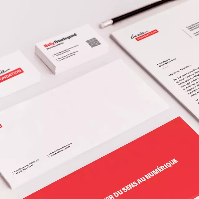 Design de la papeterie pour la Fondation Inria