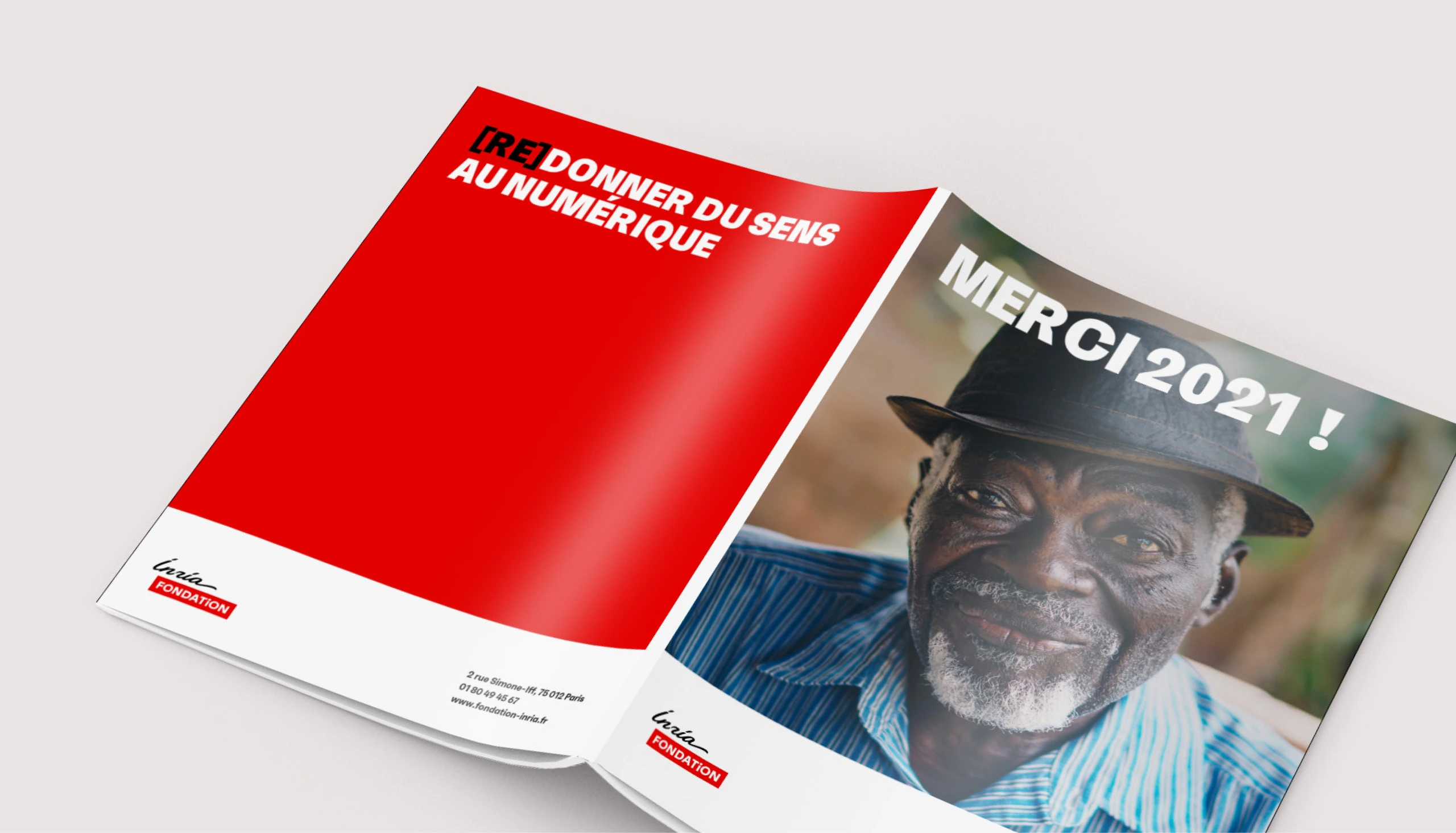 Design du rapport d'activité pour la Fondation Inria