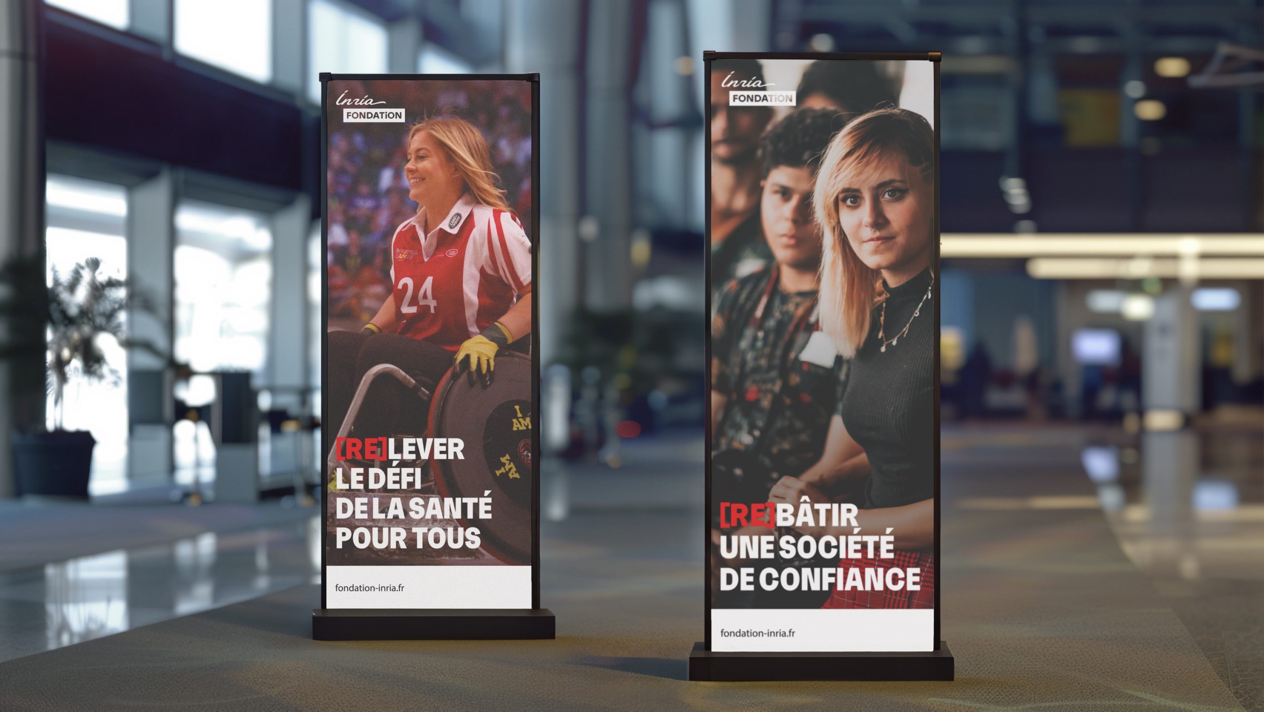 Design des kakémonos pour la Fondation Inria