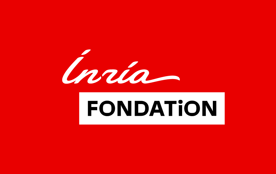 Logo Fondation inria sur fond rouge
