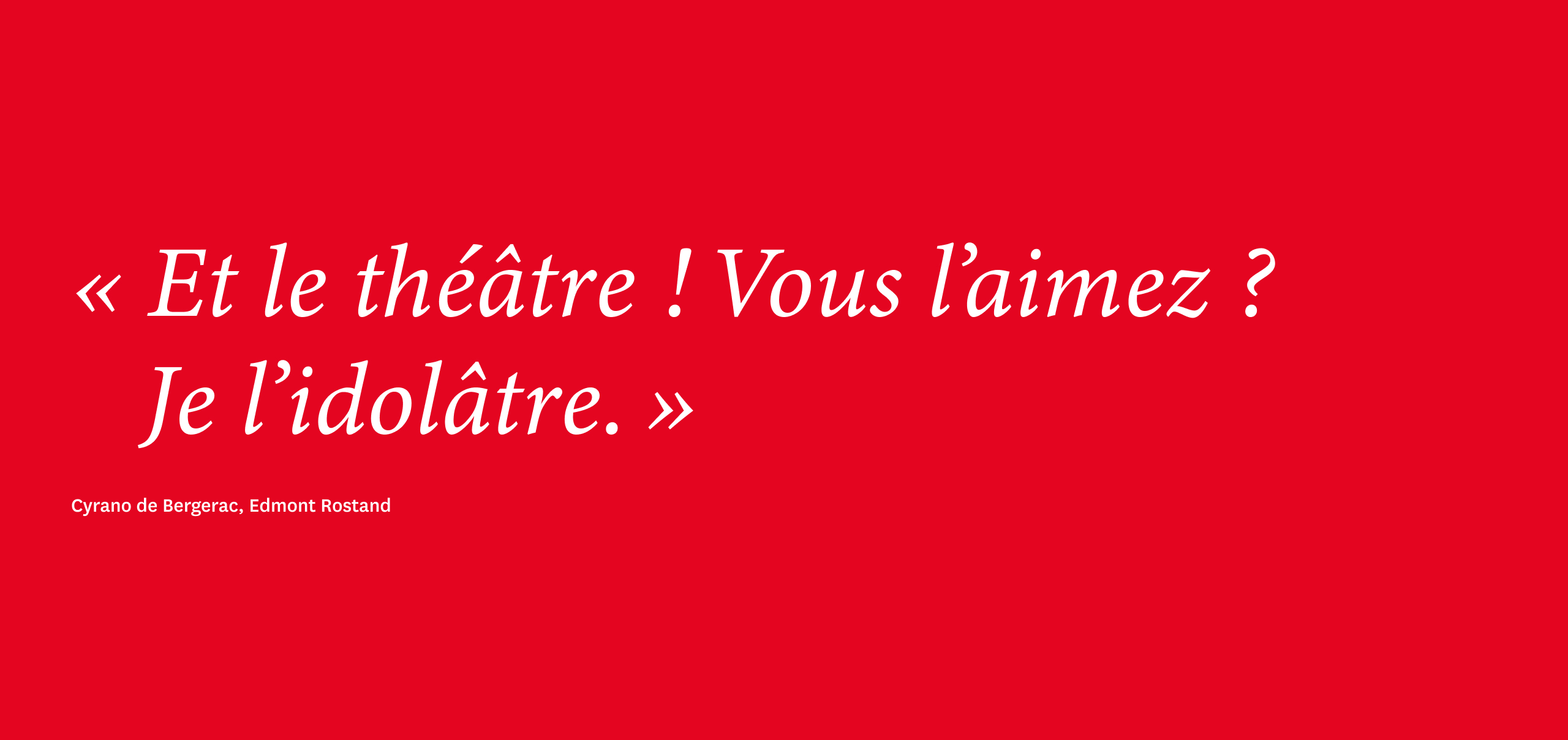 Citation sur fond rouge
