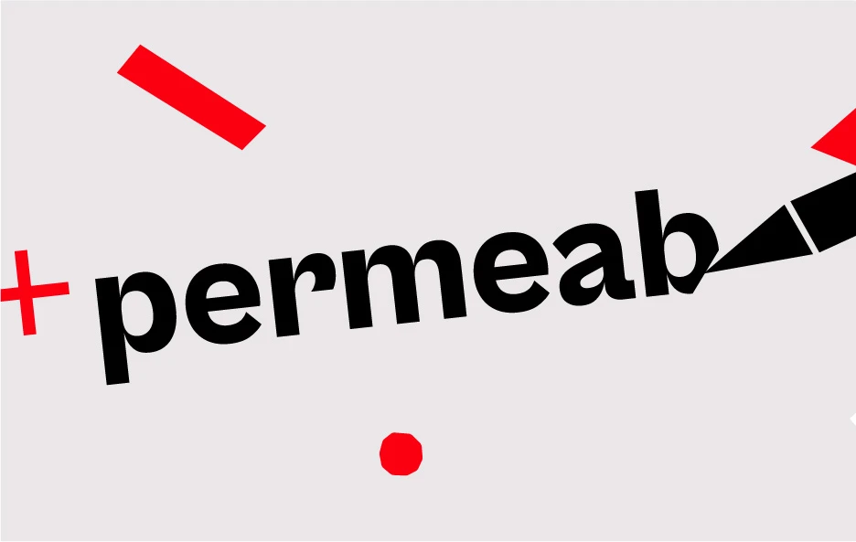 Illustration d'un crayon qui vient dessiner le logo de Perméable