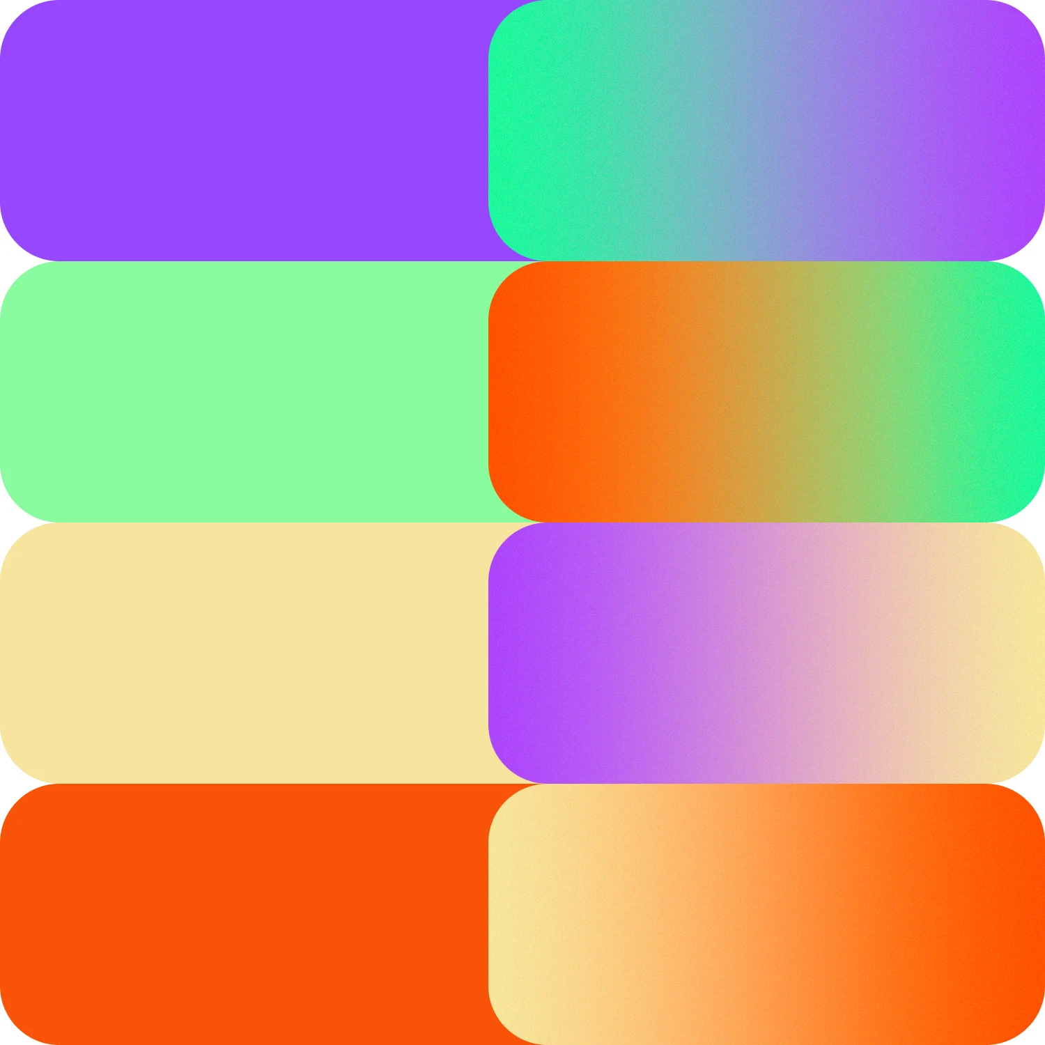 Présentation des couleurs et dégradés utilisés pour Techpourtoutes