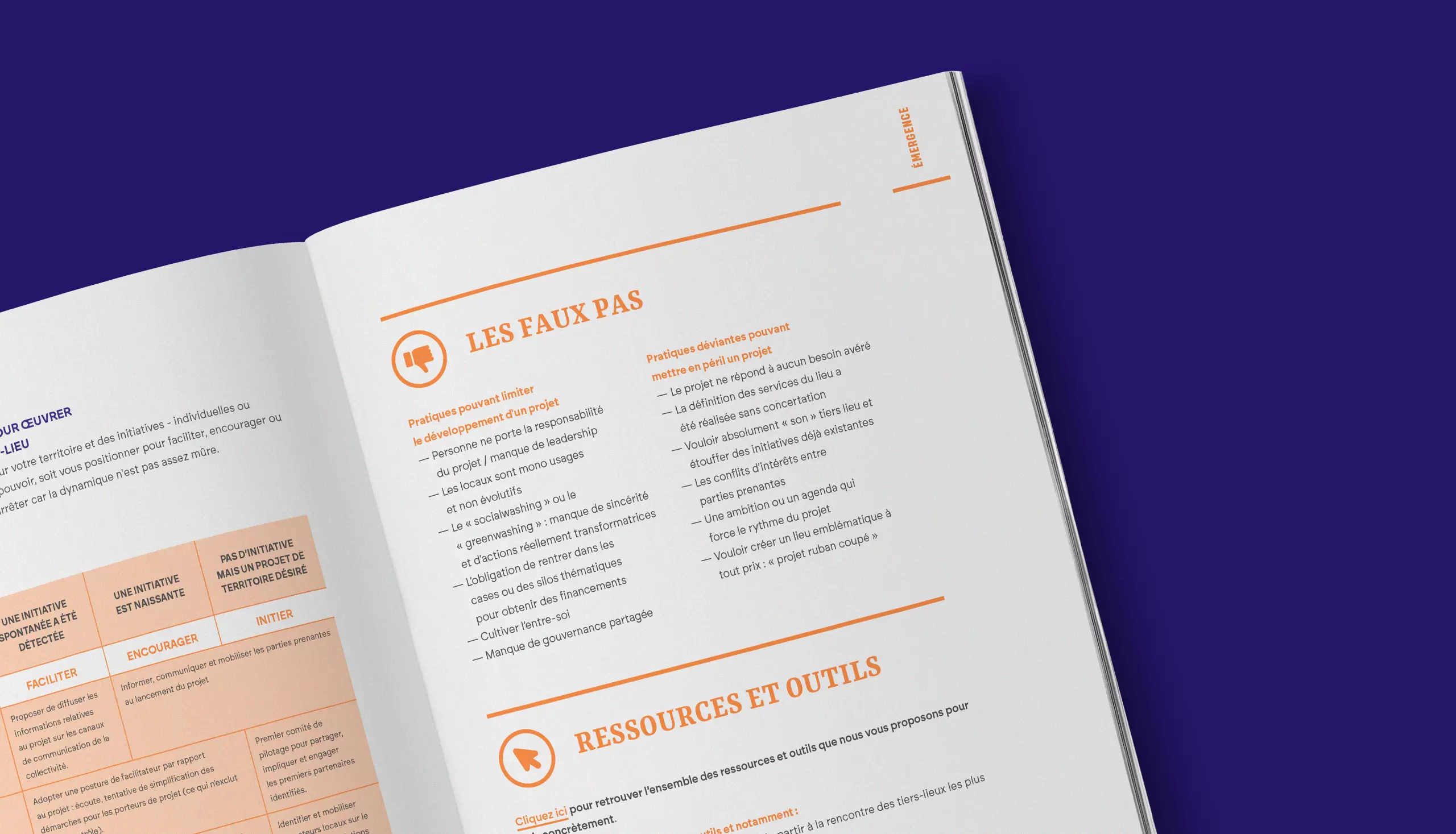 Design des pages du guide pour France Tiers-Lieux