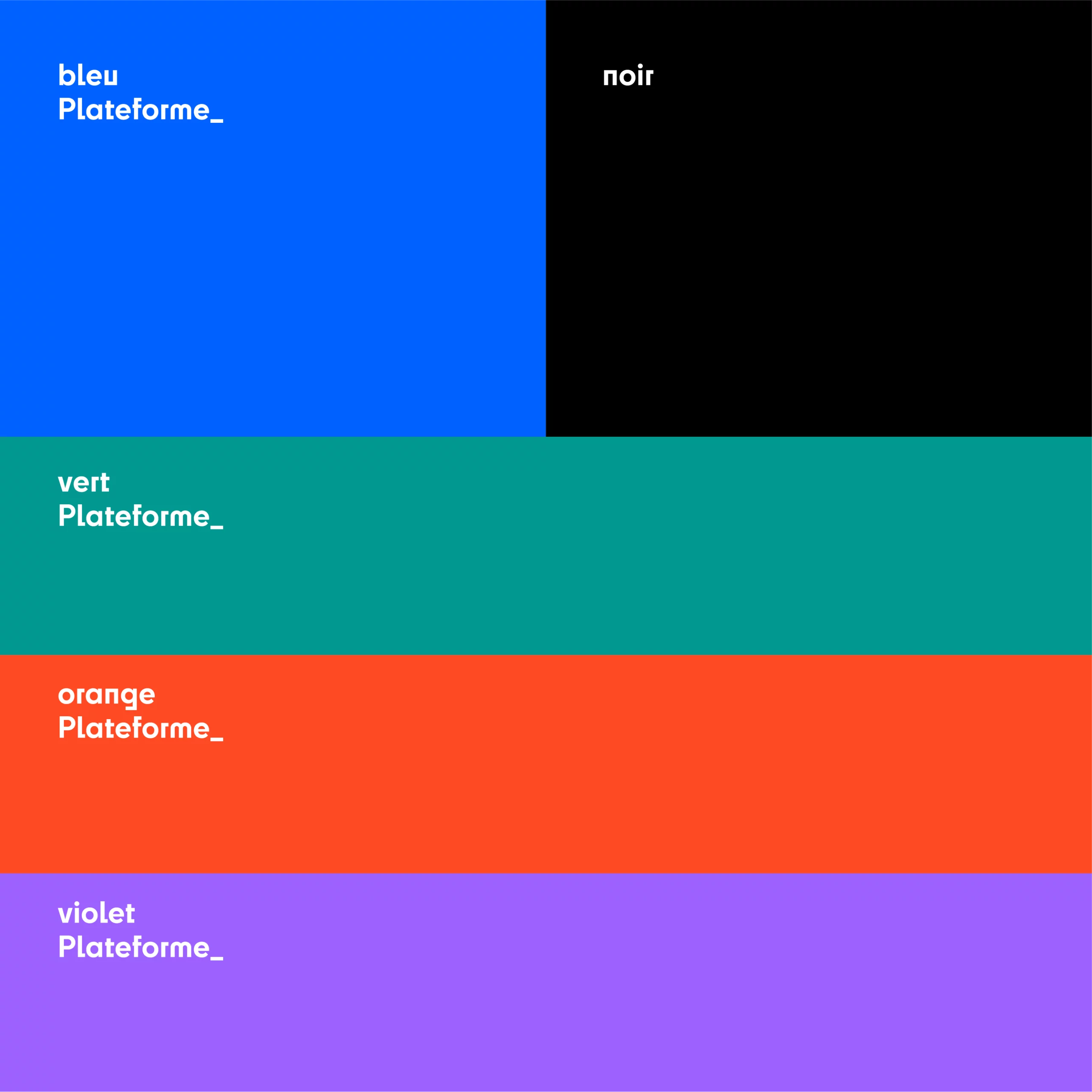 Présentation des couleurs pour La Plateforme_