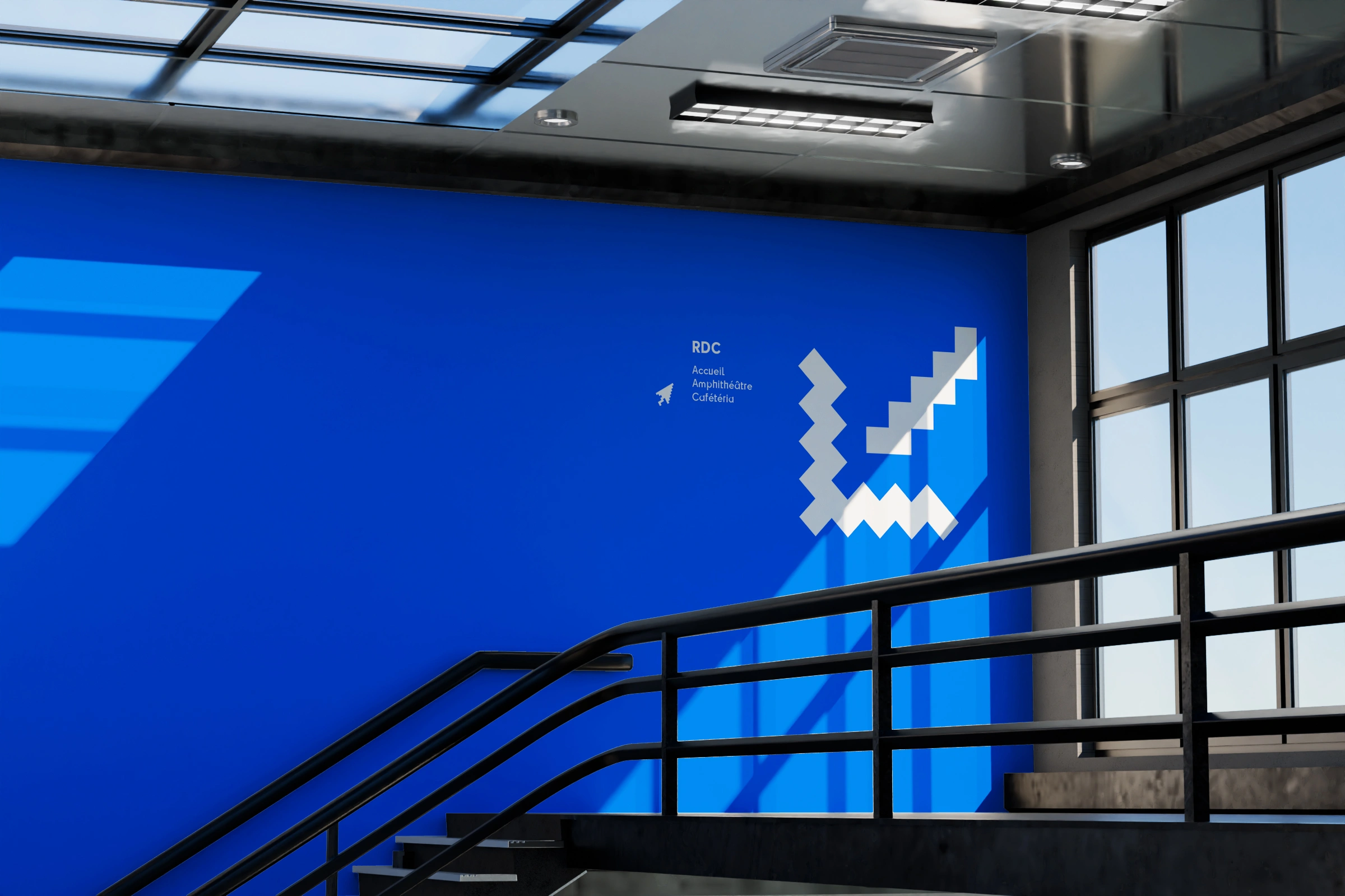 Signalétique de l'intérieur de l'école La Plateforme