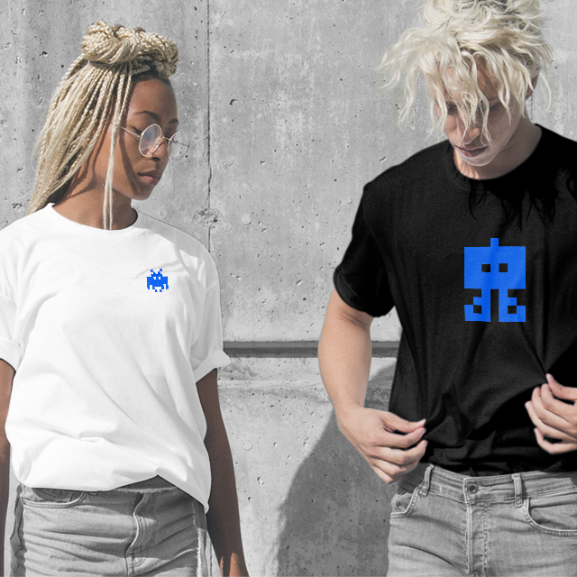 Design des pictogrammes sur T-shirts pour La Plateforme_