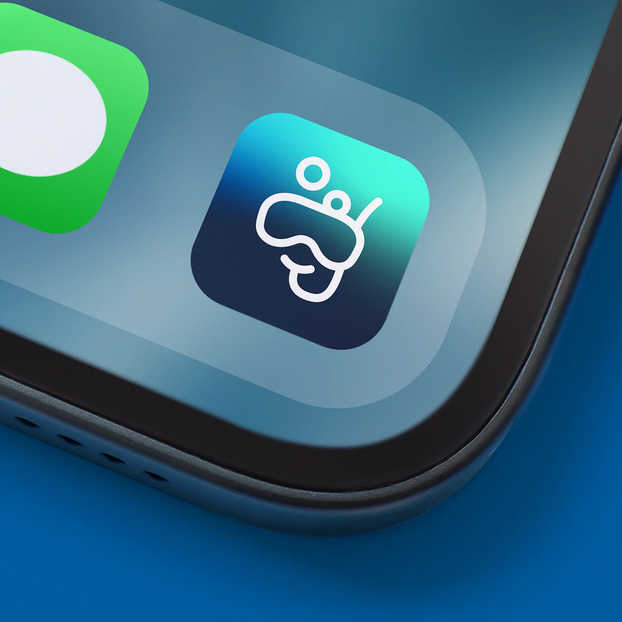 Design de l'icône de l'application sur un iPhone pour le Carnet de plongée FFESSM
