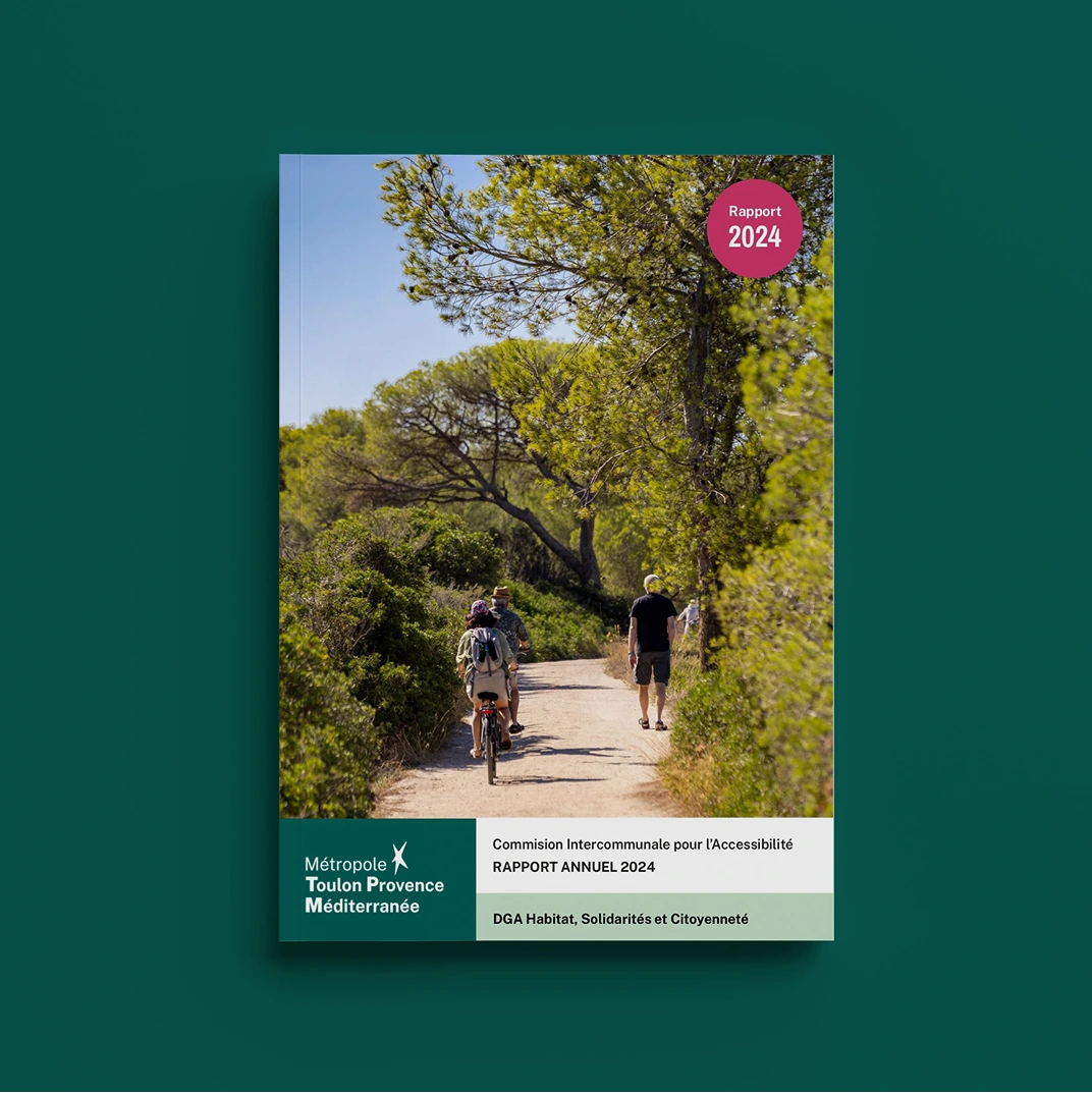 Design graphique du rapport annuel de la Métropole Toulon Provence Méditerranée