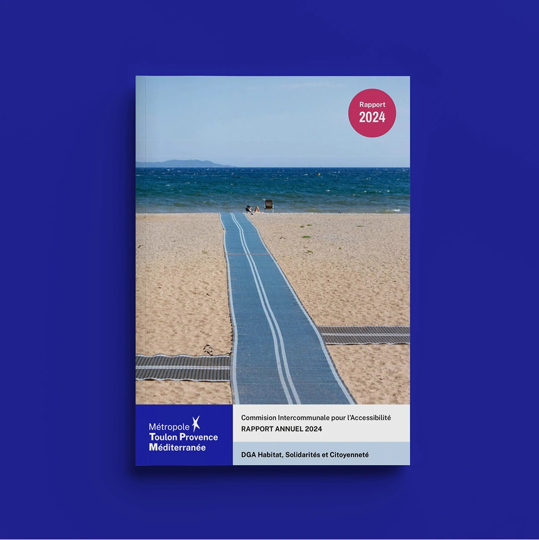 Design graphique du rapport annuel de la Métropole Toulon Provence Méditerranée