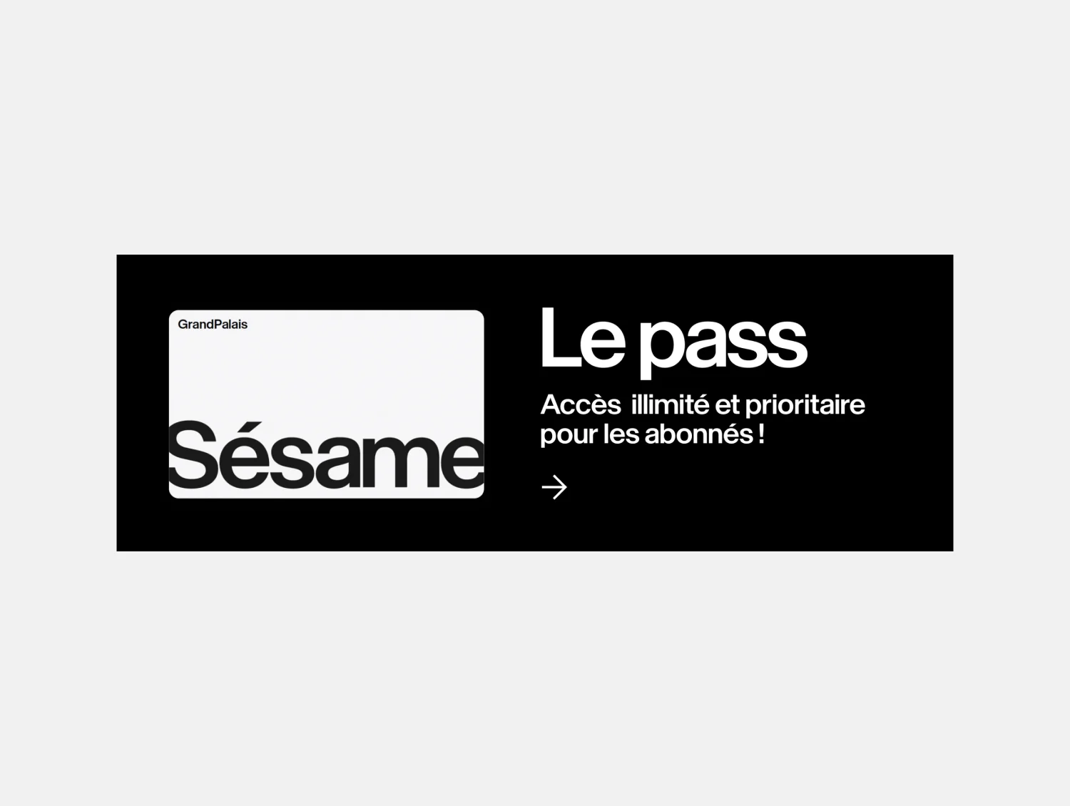 Design UX/UI desktop de la page d'accueil du site du Grand Palais à Paris