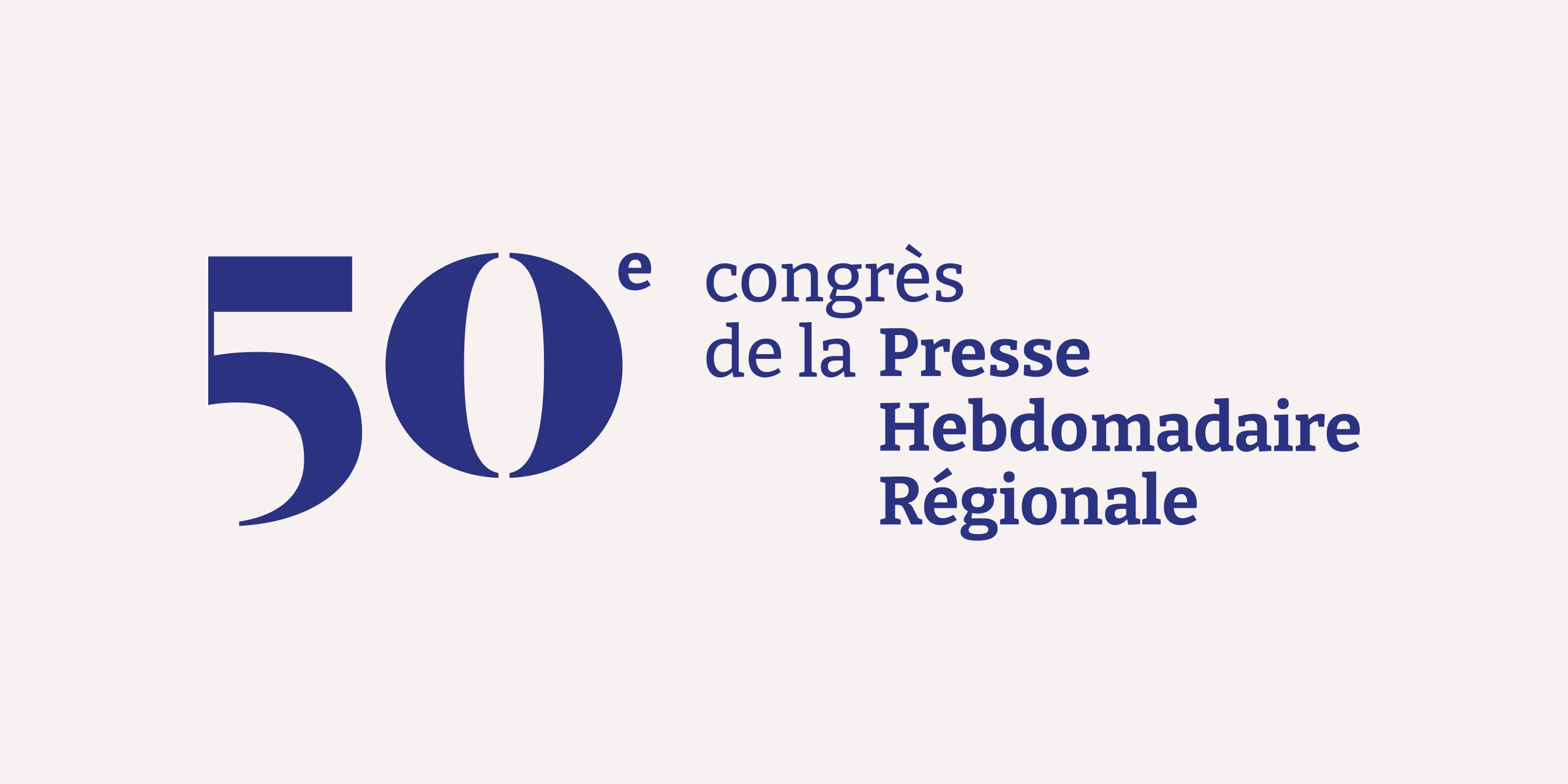 Design du logo du 50e Congrès de la Presse Hebdomadaire Régionale