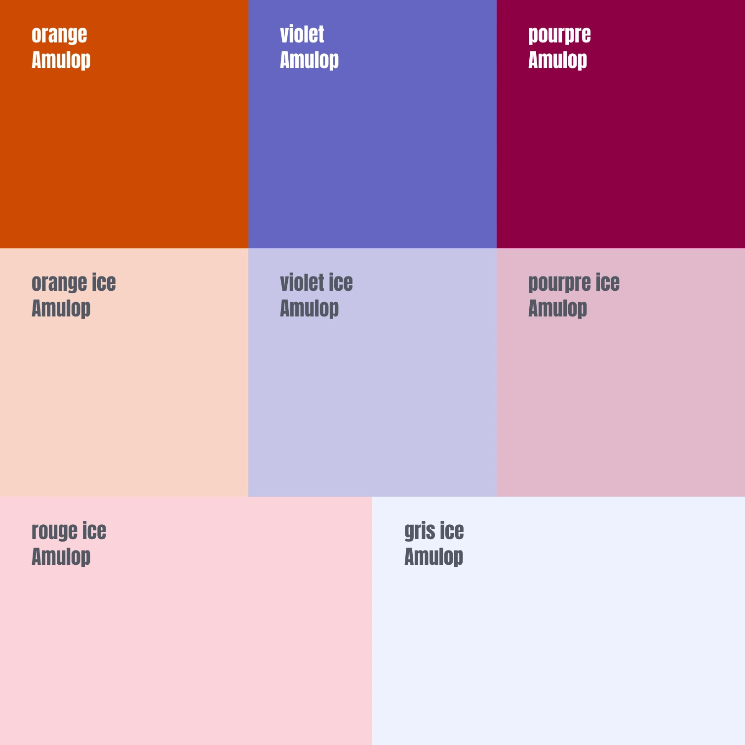 Couleurs secondaires d'Amulop
