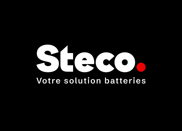 Design graphique du logo Steco - votre solution batteries