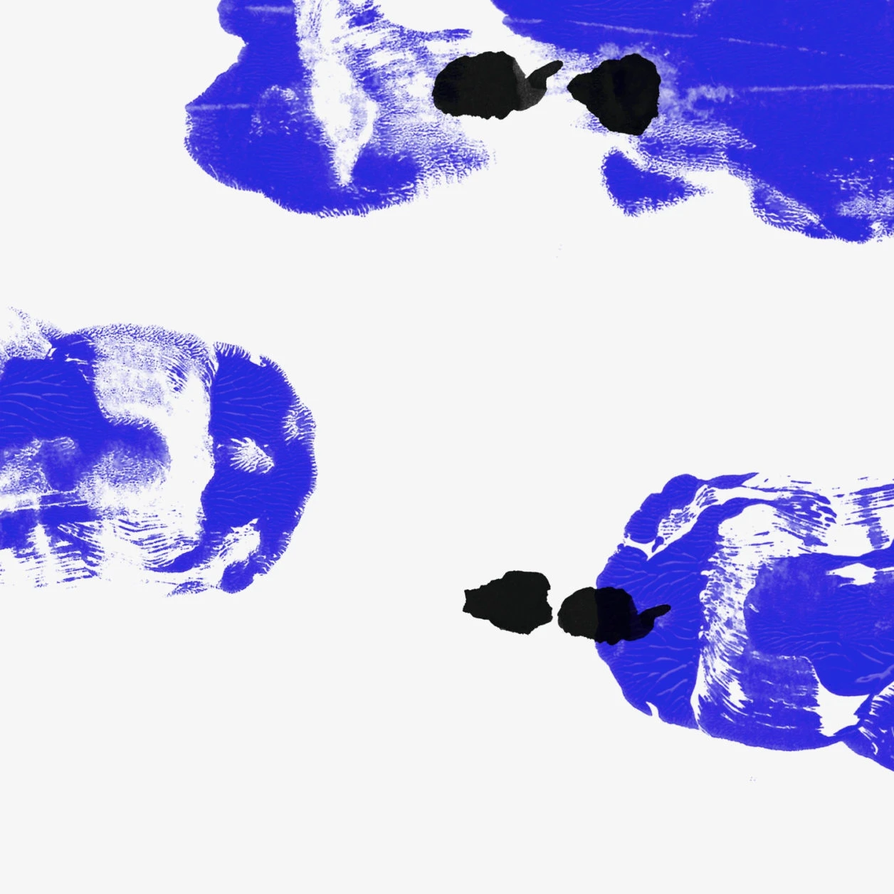 Formes graphiques bleue et noires pour l'identité du festival d'Avignon 2023